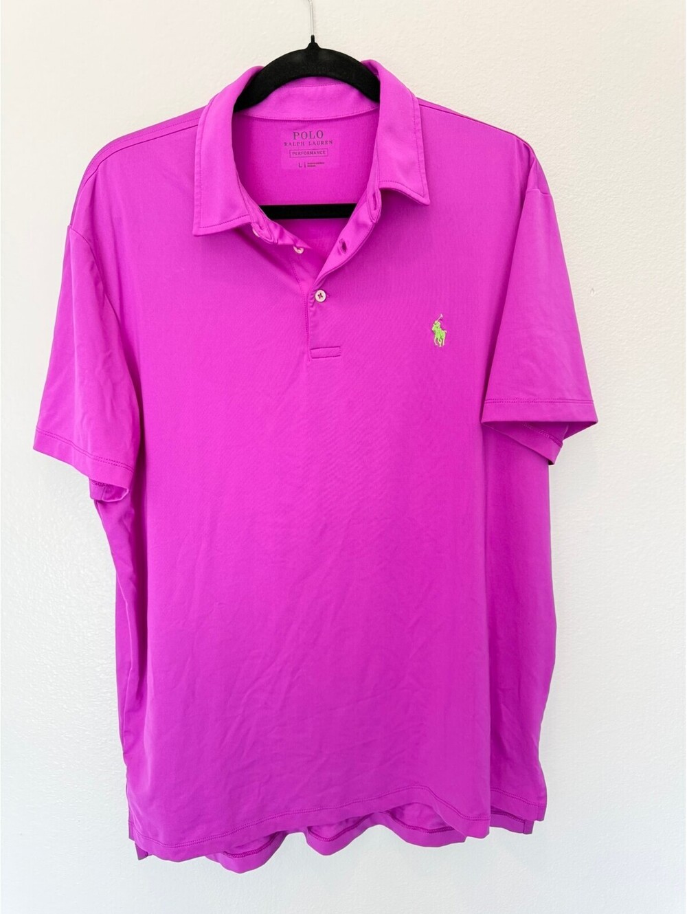 Polo Ralph Lauren Performance Golf Polo Pink/Purple & Green Pony Men’s Large